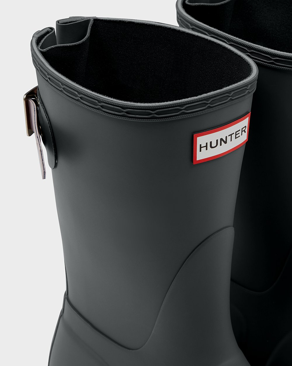 Botas De Cortas Original Back Adjustable Hunter Mujer - Verdes Oscuro/Morados - 406317YZE